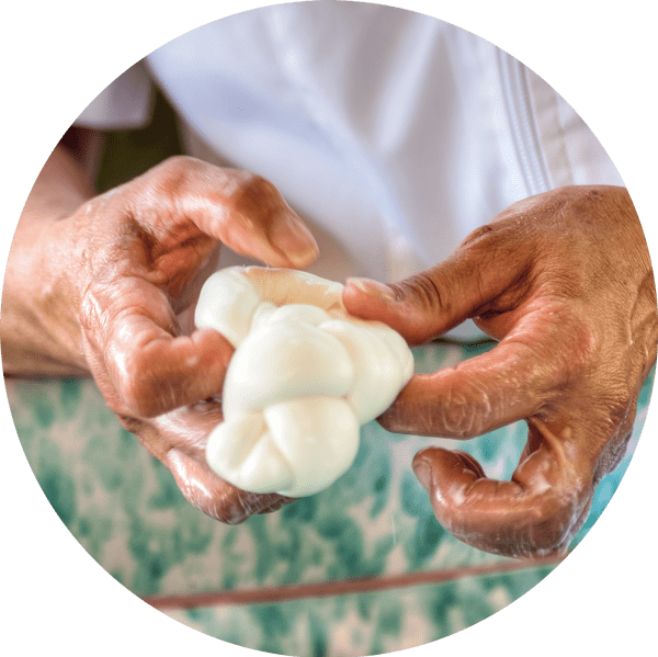 Mozzarella making handmade italy